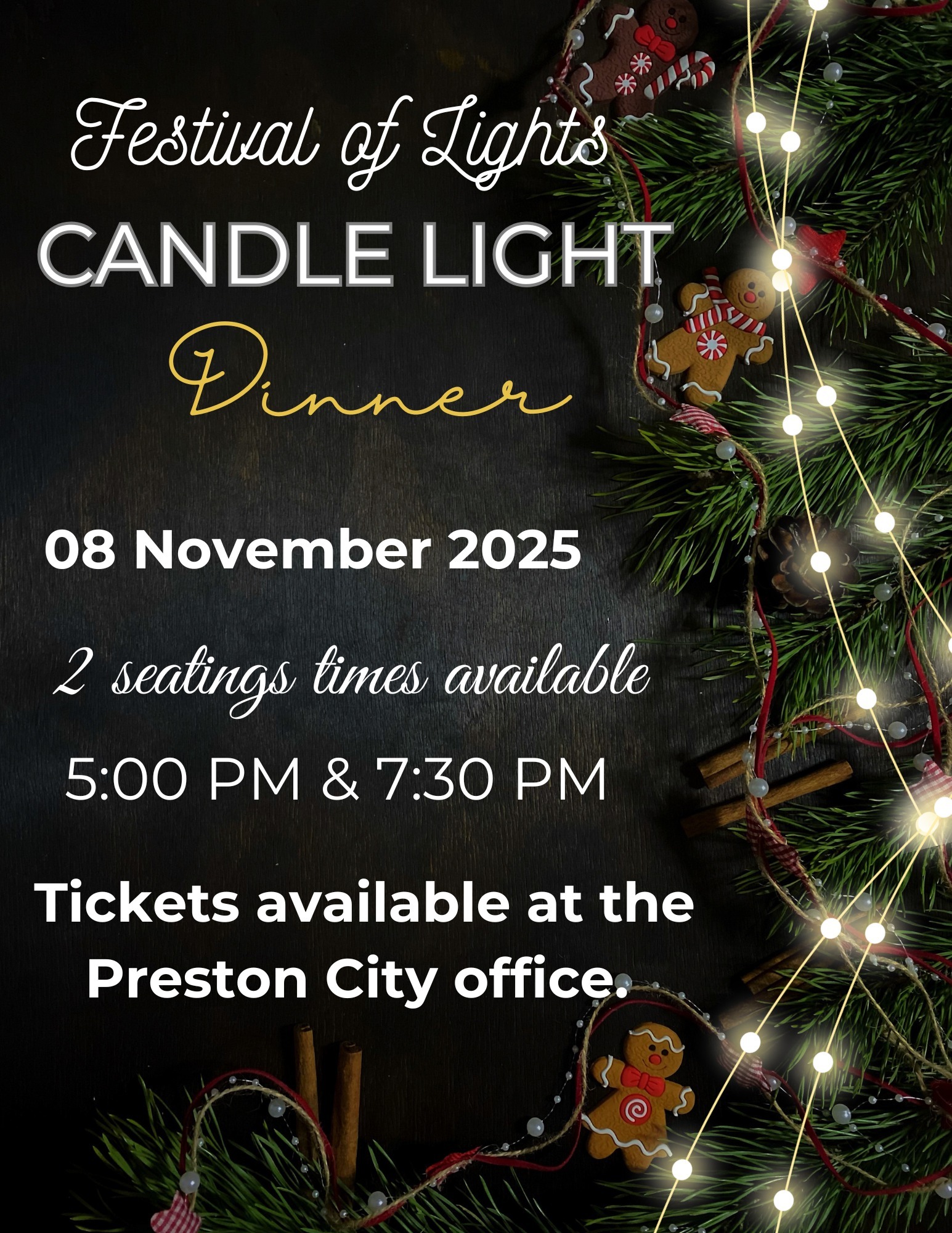 Festival of Lights - Candlelight Dinner